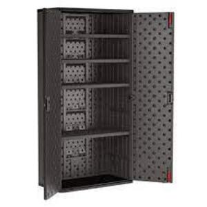 DESCRIPTION: (1) STORAGE CABINET BRAND/MODEL: SUNCAST #BMCCPD8004 INFORMATION: DARK BROWN/BLACK RETAIL$: $564.54 EA SIZE: 40 IN X 20 1/4 IN X 80 1/4 I