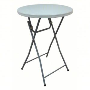 DESCRIPTION: (1) FOLDING COCKTAIL TABLE BRAND/MODEL: PRODUCT NUMBER #12F622 INFORMATION: WHITE, ROUND RETAIL$: $91.55 EA SIZE: 44" QTY: 1