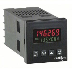 DESCRIPTION: (2) ELECTRONIC COUNTER BRAND/MODEL: RED LION #793JH3 INFORMATION: BLACK WITH RED/GREEN LIGHT DISPLAY RETAIL$: $502.40 EA SIZE: 2 LINE DIS