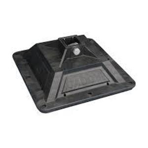 DESCRIPTION: (3) PYRAMID H-FRAME POST BASE WITH RUBBER INTERFACE BRAND/MODEL: NVENT CADDY #PHBR INFORMATION: BLACK, WITH WHITE. IMAGES ARE FOR ILLUSTR