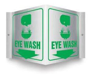 DESCRIPTION: (10) EYE WASH SIGN INFORMATION: ALUMINUM SIZE: $36.75 EA QTY: 10