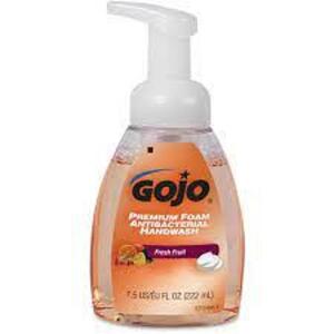 DESCRIPTION: (3) ANTIBACTERIAL FOAM HANDWASH BRAND/MODEL: GOJO LUXURY INFORMATION: FRESH FRUIT RETAIL$: $6.00 EA SIZE: 7.5 OZ QTY: 3