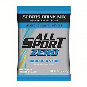 DESCRIPTION: (2) CASES OF (30) SPORTS DRINK MIX BRAND/MODEL: ALL SPORT #491N26 INFORMATION: BLUE RAZ RETAIL$: $179.36 EA SIZE: 2.5 GAL YIELD PER PACKE