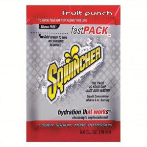 DESCRIPTION: (1) CASE OF (50) SPORTS DRINK MIX LIQUID CONCENTRATE BRAND/MODEL: SQWINCHER #1UFJ2 INFORMATION: FRUIT PUNCH RETAIL$: 24.73 QTY: 1