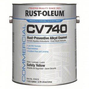 DESCRIPTION: (2) RUST PREVENTIVE PAINT BRAND/MODEL: RUST-OLEUM CV740 #6DNX1 INFORMATION: SAFETY YELLOW RETAIL$: 141.9 SIZE: 1 GALLON QTY: 2