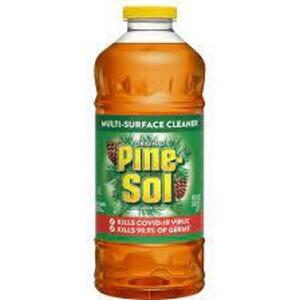 DESCRIPTION: (2) MULTI-SURFACE DISINFECTANT CLEANER BRAND/MODEL: PINE-SOL RETAIL$: $6.00 EA SIZE: 60 FL OZ QTY: 2