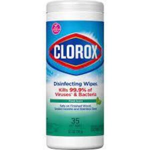 DESCRIPTION: (2) DISINFECTING WIPES BRAND/MODEL: CLOROX RETAIL$: $7.28 EA QTY: 2