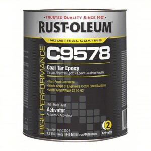 DESCRIPTION: (2) COAL TAR EPOXY BRAND/MODEL: RUST-OLEUM C9578 #3XH21 INFORMATION: BLACK RETAIL$: $52.08 EA SIZE: 1 GALLON QTY: 2