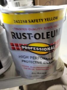 DESCRIPTION: (1) GLOSS INTERIOR EXTERIOR PAINT BRAND/MODEL: RUST-OLEUM #4VYH2 INFORMATION: SAFETY YELLOW RETAIL$: $154.67 EA SIZE: 1 GALLON QTY: 1