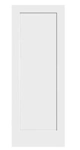 DESCRIPTION: (1) PRIMED SINGLE PANEL INTERIOR SHAKER SLAB DOOR BRAND/MODEL: TRIMLITE #8401 INFORMATION: WHITE RETAIL$: $149.10 EA SIZE: 24" X 80" QTY: