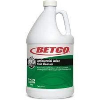 DESCRIPTION: (24) CASES OF (4) GALLONS OF ANTIBACTERIAL LOTION SKIN CLEANER BRAND/MODEL: BETCO #14104-00 RETAIL$: $111.76 PER CASE SIZE: 1 GALLON SIZE