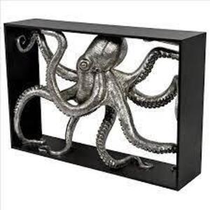 DESCRIPTION: (1) KRAKEN OCTOPUS CONSOLE TABLE BRAND/MODEL: DEPTHS OF THE SEA #NE210005 INFORMATION: GRAY/SILVER RETAIL$: $1499.00 EA SIZE: MUST COME I