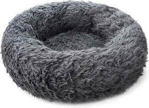 DESCRIPTION: (1) FUZZY BOLSTER DOG BED BRAND/MODEL: HDP INFORMATION: GRAY RETAIL$: $32.99 EA QTY: 1