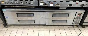 DESCRIPTION: 84" 4-DRAWER REFRIGERATED CHEF BASE BRAND/MODEL: TURBO AIR TCBE-82SDR-N LOCATION: KITCHEN QTY: 1