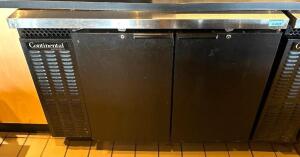 DESCRIPTION: 50" SOLID DOOR REFRIGERATED BACK BAR COOLER BRAND/MODEL: CONTINENTAL BBC50S LOCATION: MAIN BAR QTY: 1