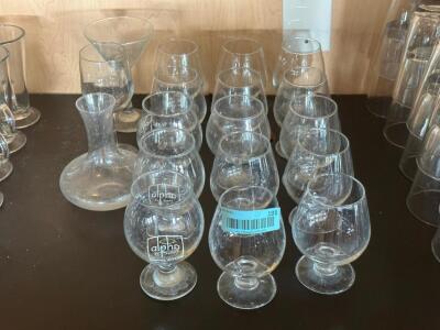 (18) - ASSORTED BEVERAGE GLASSES