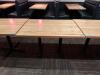 DESCRIPTION: 36"X36" WOODEN DINING TABLES WITH SINGLE BASE SIZE: 36"X36" LOCATION: PARTY ROOM QTY: 1 - 2