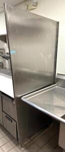 DESCRIPTION: 80" TALL STAINLESS WALL DIVIDER SIZE: 42"X80" LOCATION: KITCHEN QTY: 1