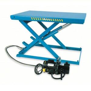 DESCRIPTION: (1) SCISSOR LIFT TABLE BRAND/MODEL: BISHAMON/4ZD64 INFORMATION: 2200LB LOAD CAPACITY, HYDRAULIC RETAIL$: $5,416.67 SIZE: 24" X 51 PLATFOR