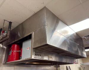 7' EXHAUST HOOD WITH FIRE SUPPRESSION AND MAKE-UP AIR UNIT