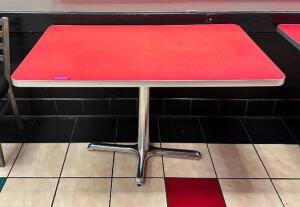 48" COMPOSITE DINING TABLE WITH CHROME BASE