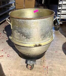 80 QUART STAINLESS MIXER BOWL W/ DOLLY