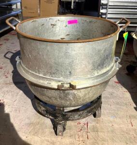 80 QUART STAINLESS MIXER BOWL W/ DOLLY