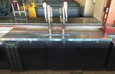 DESCRIPTION 90" DRAFT BEER SYSTEM W/ (5) KEG CAPACITY BRAND/MODEL CONTINENTAL KC90N ADDITIONAL INFORMATION 115V, 60 HZ, SINGLE PHASE LOCATION BAY 6 QU