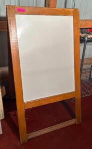 DESCRIPTION: DOUBLE SIDED DRY ERASE SIGN BOARD SIZE: 27"X48" QTY: 1