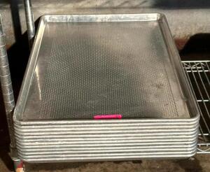 DESCRIPTION: (12) FULL SIZE PERFORATED SHEET PANS QTY: 12