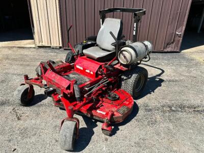 DESCRIPTION: FERRIS ZERO TURN RIDE ON MOWER W/ 60" CUTTING DECK. PROPANE FUEL. INCLUDES (1) TANK. BRAND / MODEL: FERRIS ADDITIONAL INFORMATION 5017.2