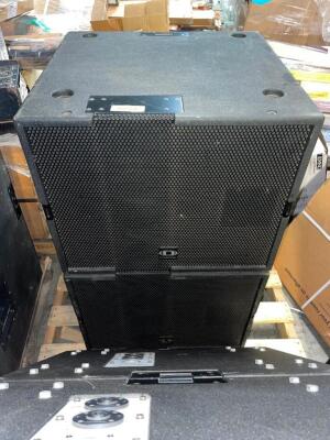 DESCRIPTION (2) DYNACORD COBRA-TOP 3 WAY ACTIVE CABINETS BRAND/MODEL DYNACORD COBRA-TOP ADDITIONAL INFORMATION 8 OHMS, 600 WATTS THIS LOT IS SOLD BY T