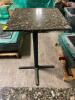 DESCRIPTION 25.5" X 25.5" GRANITE TOP TABLE W/ PUB BASE. ADDITIONAL INFORMATION 42" TALL LOCATION BAY 6 QUANTITY 1 - 2