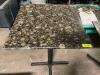 DESCRIPTION 25.5" X 25.5" GRANITE TOP TABLE W/ PUB BASE. ADDITIONAL INFORMATION 42" TALL LOCATION BAY 6 QUANTITY 1 - 5