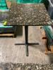 DESCRIPTION 25.5" X 25.5" GRANITE TOP TABLE W/ PUB BASE. ADDITIONAL INFORMATION 42" TALL LOCATION BAY 6 QUANTITY 1 - 3