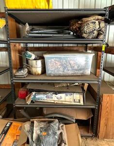 DESCRIPTION: 5-TIER METAL SHELVING UNIT INFORMATION: CONTENTS NOT INCLUDED LOCATION WAREHOUSE #2 SIZE: 48" X 24" X 72"