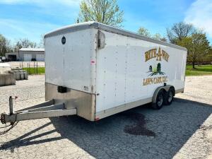 2012 Wells Cargo CEW202 Trailer, VIN # NOT VISIBLE L.E.D Trailer Lights, Lift assist back deck door, Side man door.