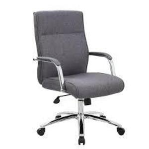 DESCRIPTION (1) MODERN EXECUTIVE CONFERENCE CHAIR BRAND/MODEL BOSS #B696C-SG ADDITIONAL INFORMATION RETAILS FOR $132.99 THIS LOT IS ONE MONEY QTY 1