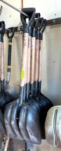 DESCRIPTION: (5) POLY GRAIN SCOOP SHOVEL W/ PREMIUM WOOD SHAFT LOCATION WAREHOUSE #2