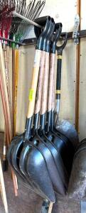 DESCRIPTION: (5) POLY GRAIN SCOOP SHOVEL W/ PREMIUM WOOD SHAFT LOCATION WAREHOUSE #2