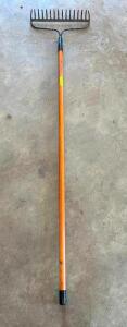 DESCRIPTION: (2) 60" GARDEN RAKE W/ 60" WOODEN SHAFT LOCATION WAREHOUSE #2