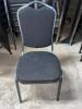 DESCRIPTION (8) BLACK FABRIC STACK CHAIRS W/ METAL FRAMES. ADDITIONAL INFORMATION SOME SEATS NEEDS CLEANED. THIS LOT IS SOLD BY THE PIECE. LOCATION BA - 2