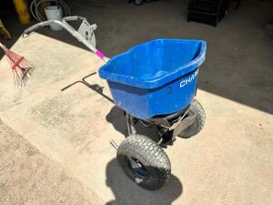 DESCRIPTION: CHAPIN BROADCAST SPREADER BRAND / MODEL: CHAPIN ADDITIONAL INFORMATION RETAILS NEW FOR $400 LOCATION: BUILDING 3 QTY: 1