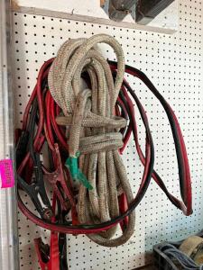 DESCRIPTION: (2) SETS OF JUMPER CABLES AND (1) SECTION OF ROPE LOCATION: BUILDING 3 THIS LOT IS: ONE MONEY QTY: 1