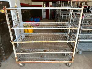 DESCRIPTION: 56" X 22" LANDSCAPING FLOWER / PLANTING TRANSPORT CART LOCATION: BUILDING 4 QTY: 1