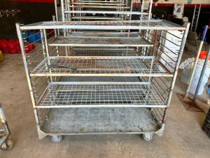 DESCRIPTION: 56" X 22" LANDSCAPING FLOWER / PLANTING TRANSPORT CART LOCATION: BUILDING 4 QTY: 1