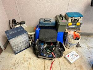 DESCRIPTION: LARGE ASSORTMENT OF HARDWARE AND TACKLE BOXES LOCATION: BUILDING 5 THIS LOT IS: ONE MONEY QTY: 1