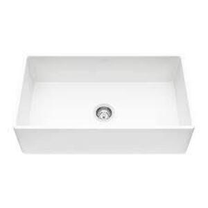 DESCRIPTION: FARMHOUSE KITCHEN SINK MATTE STONE BRAND / MODEL: VGRA3618SL ADDITIONAL INFORMATION RETAILS FOR $790 SIZE 38" X 18" X 9 5/8" LOCATION: BU