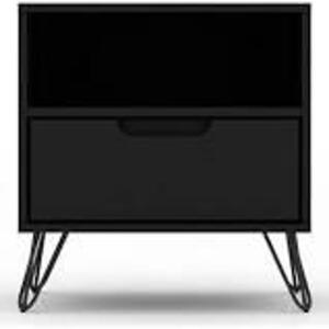 DESCRIPTION (1) NIGHTSTAND WITH 1 DRAWER BRAND/MODEL MANHATTAN COMFORT ADDITIONAL INFORMATION RETAILS FOR $104.19 SIZE 20X21 THIS LOT IS ONE MONEY QTY