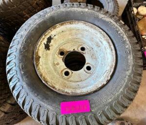 DESCRIPTION: (3) 16 X 6.50-8 NHS TURF TIRES W/ RIMS LOCATION: BUILDING 4 THIS LOT IS: SOLD BY THE PIECE QTY: 3